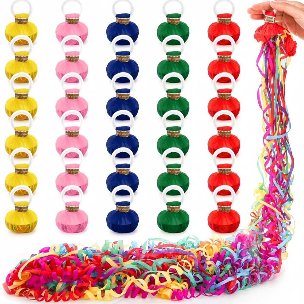 Confetti Cannon Tube - 10 шт., лента для ручного броска,