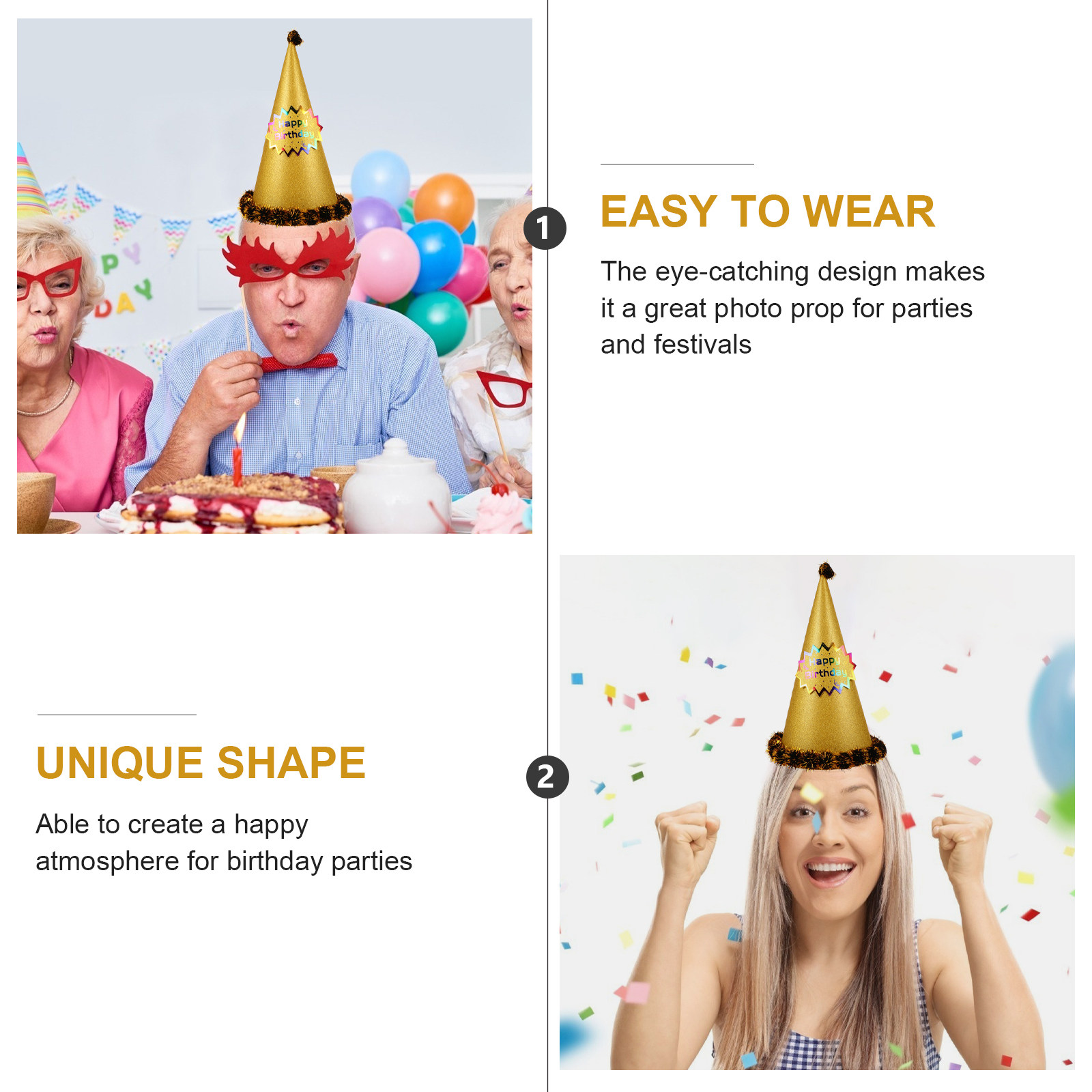 Золотая блестящая конусообразн – обзор и цена Party Hat Cone