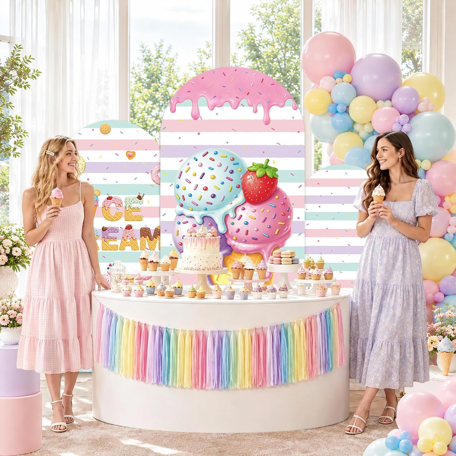 Двусторонний полосатый фон для – обзор и цена Dessert Table Backdrop