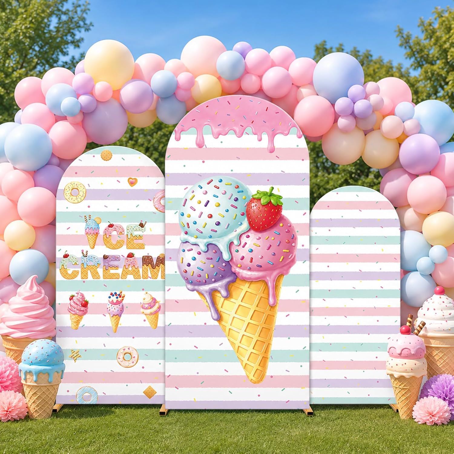Двусторонний полосатый фон для – обзор и цена Dessert Table Backdrop
