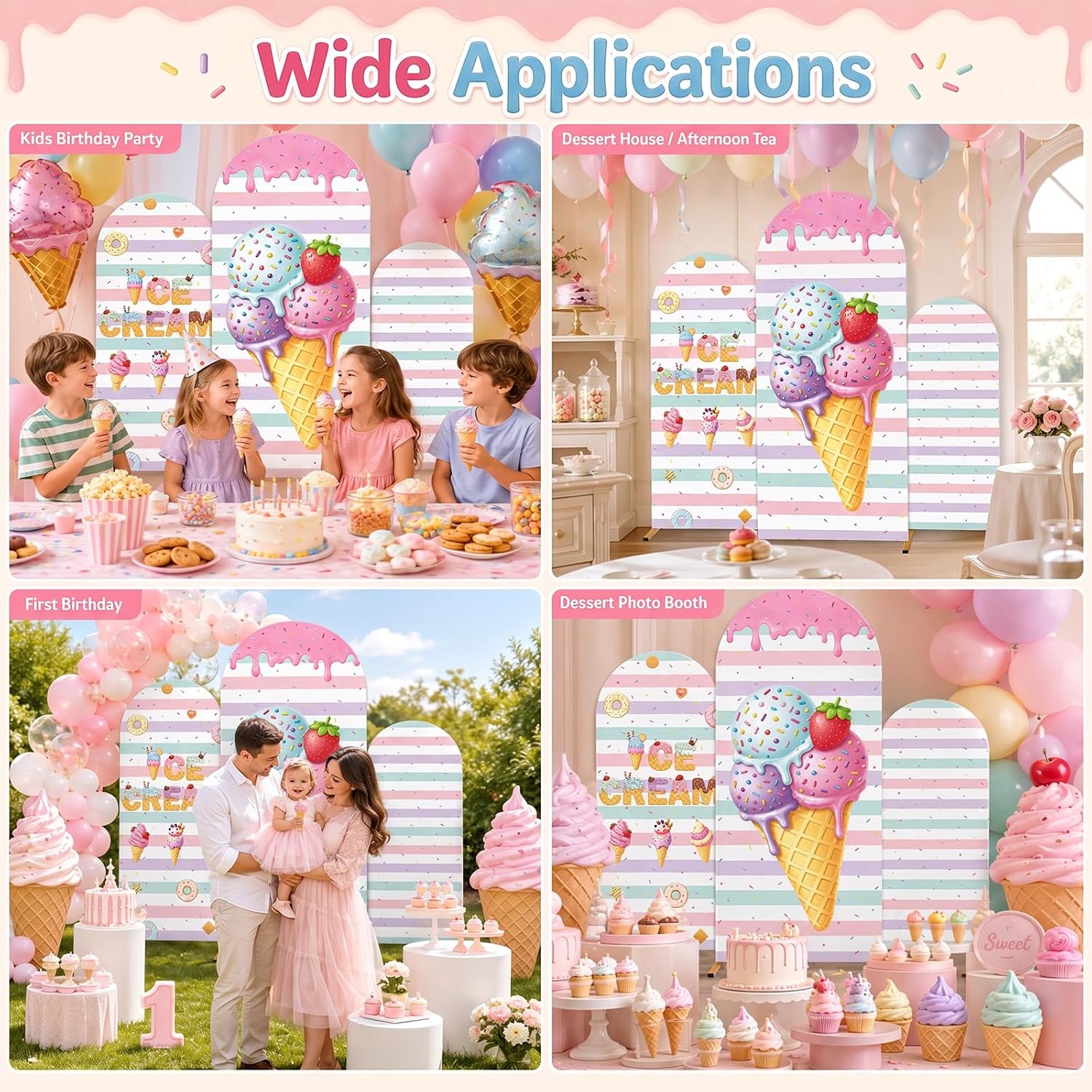 Двусторонний полосатый фон для – обзор и цена Dessert Table Backdrop
