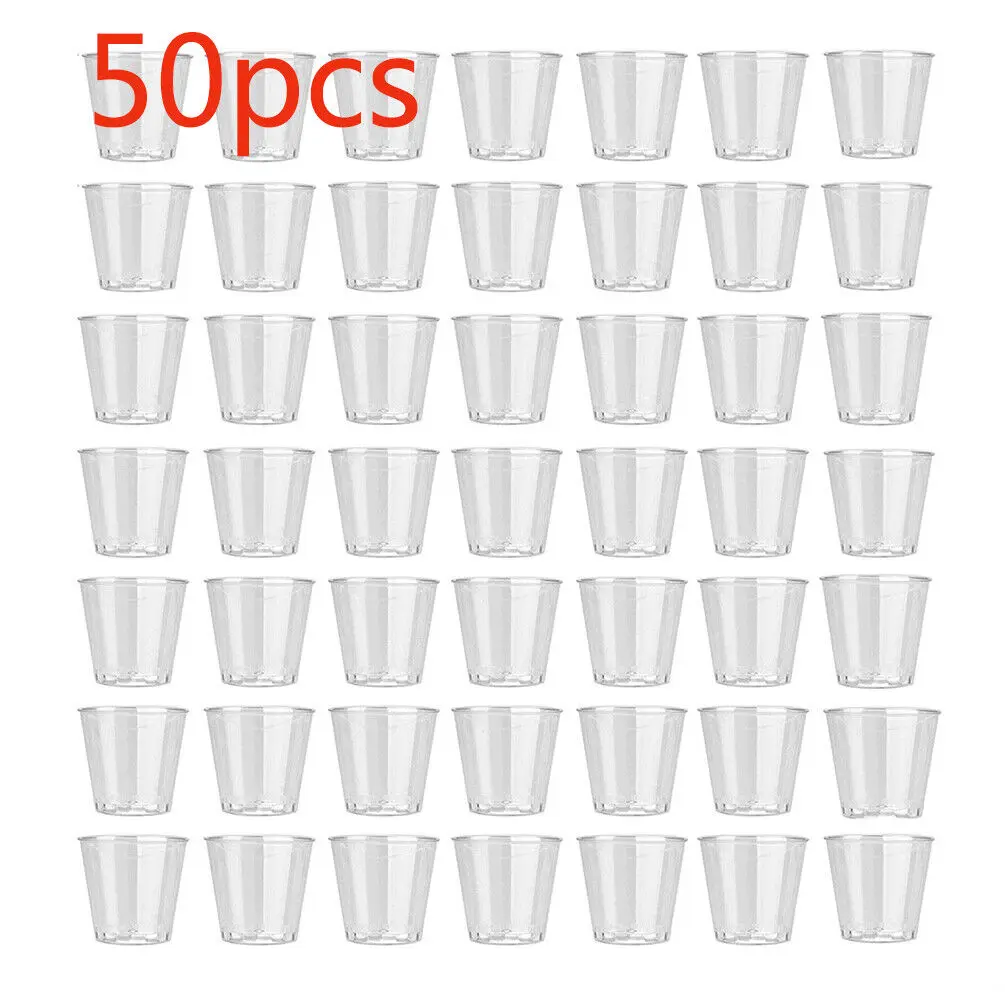 35 мл 50 X прозрачный пластико – обзор и цена Plastic Cup 50Pcs